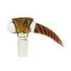 ROOTS GLASS: WIG WAG HORN BOWL/FLOWER SLIDE W/ WART - Image 4