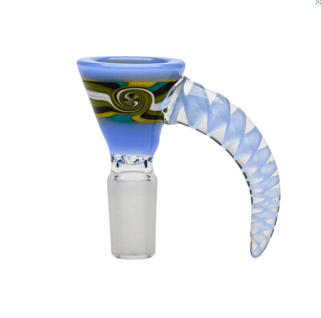 ROOTS GLASS: 14MM WIG WAG 4 HOLE HORN BOWL/FLOWER SLIDE - Image 4