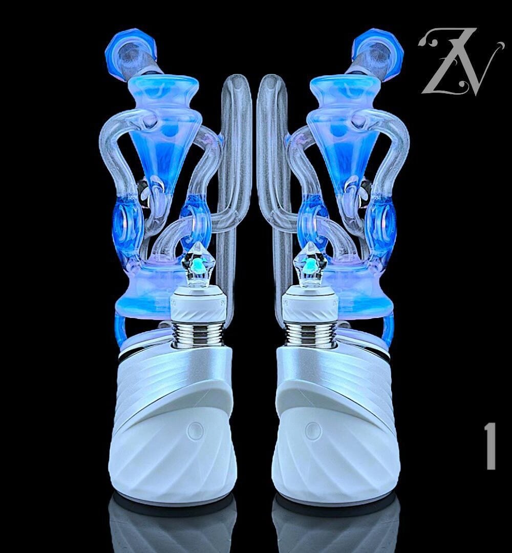 OTW GLASS: COLOR FACETED SET PUFFCO PEAK ATTACHMENT