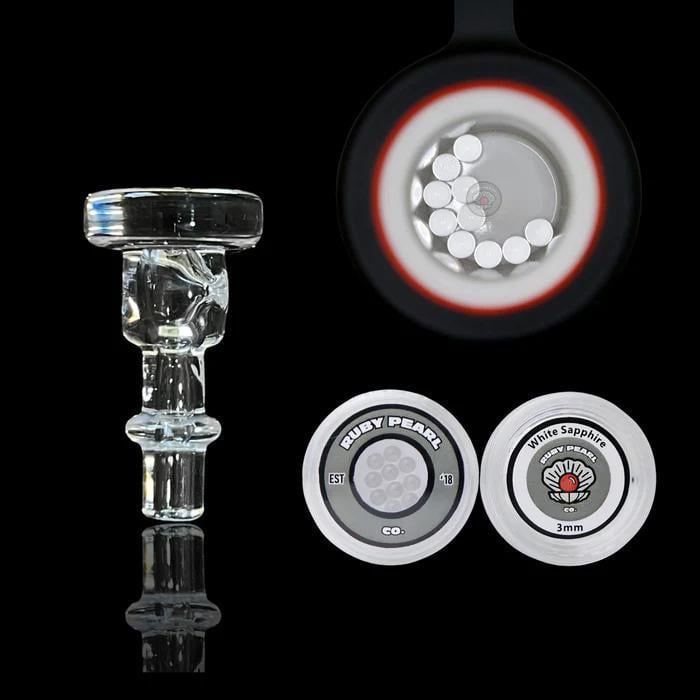TOKR GLASS: PUFFCO PEAK PRO 3DXL JOYSTICK CAP AND PEARLS BUNDLE - CLEAR