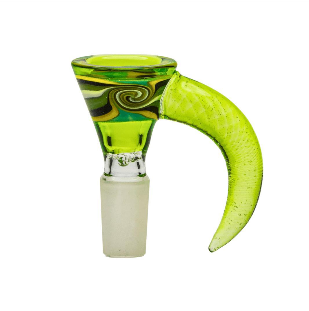 ROOTS GLASS: 14MM WIG WAG 4 HOLE HORN BOWL/FLOWER SLIDE - Image 5