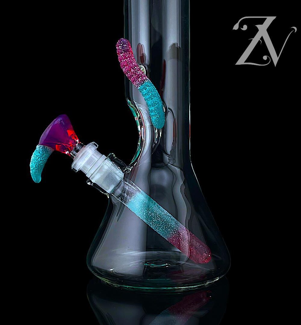 Alternative view of EMPERIAL GLASS: 11" CANDY TUBE REALLY TEALLY X ROYAL JELLY