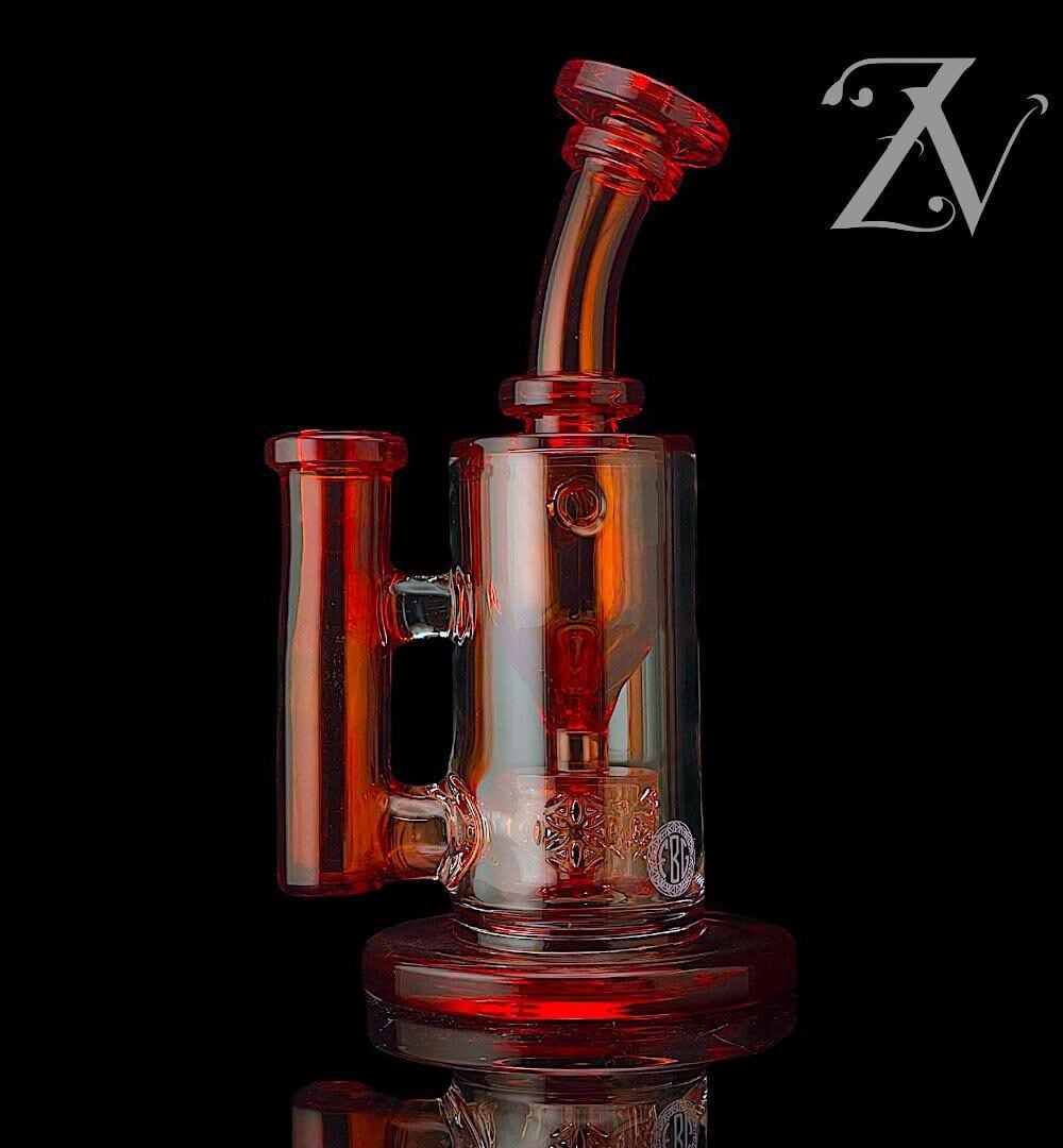 FATBOY GLASS: GOLD RUBY MINI TAURUS SEED INCYCLER RIG