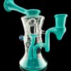 IRIDESCENT GLASS: 8" COLOR ACCENTED GILCYCLER WITH ENCASED OPAL REALLY TEALLY - Image 4