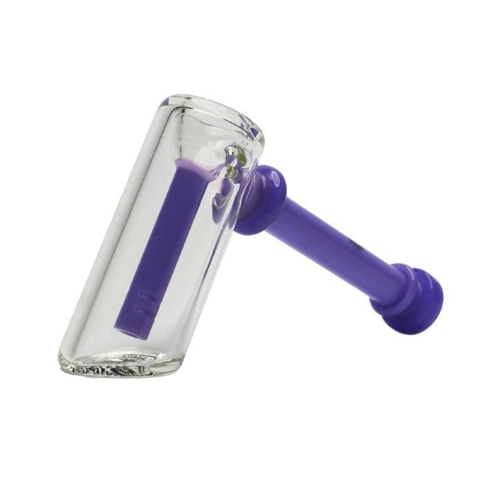 ROOTS GLASS: 5" HAMMER BUBBLER - PURPLE