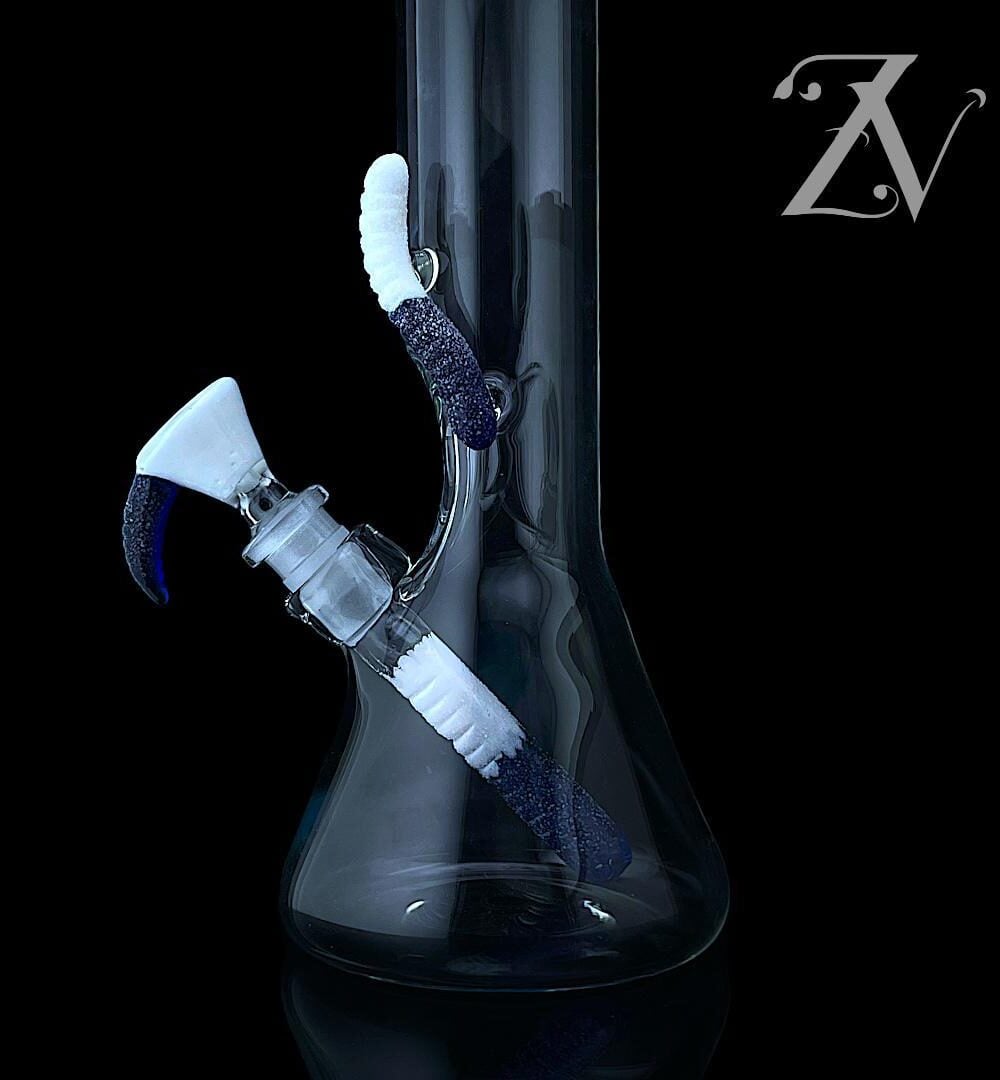Alternative view of EMPERIAL GLASS: 11" CANDY TUBE BLUE DREAM X JADE WHITE