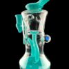 IRIDESCENT GLASS: 8" COLOR ACCENTED GILCYCLER WITH ENCASED OPAL REALLY TEALLY - Image 3