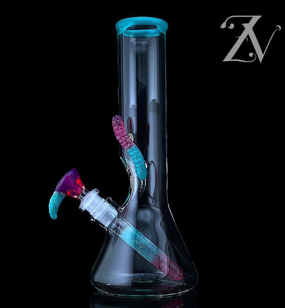 EMPERIAL GLASS: 11" CANDY TUBE REALLY TEALLY X ROYAL JELLY