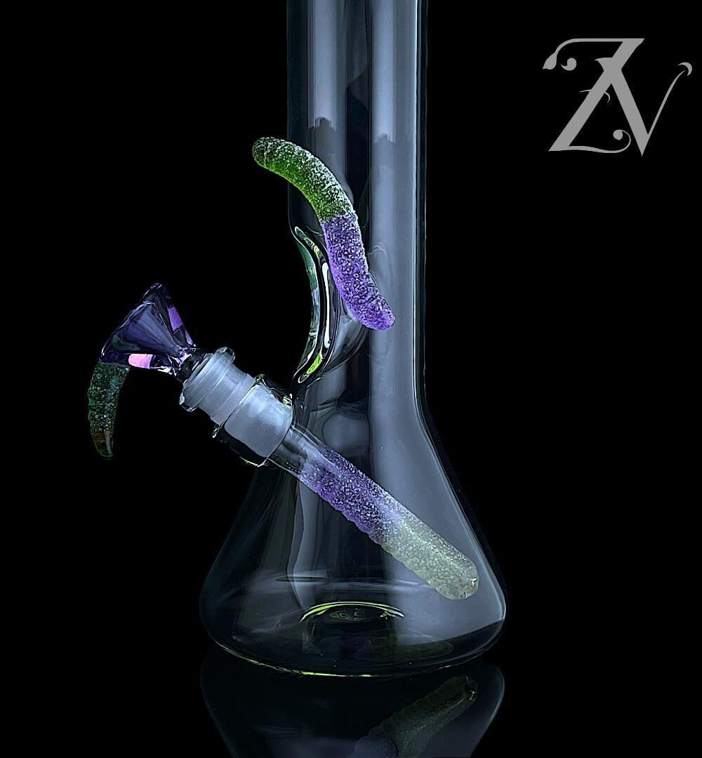 Alternative view of EMPERIAL GLASS: 11" CANDY TUBE CRIPPPY X PURPLE LOLLIPOP
