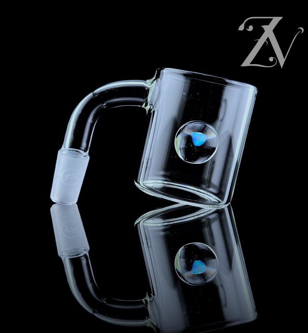 IRIDESCENT GLASS: ENCASED OPAL BANGER ADAPTER PUFFCO PROXY ATTACHMENT