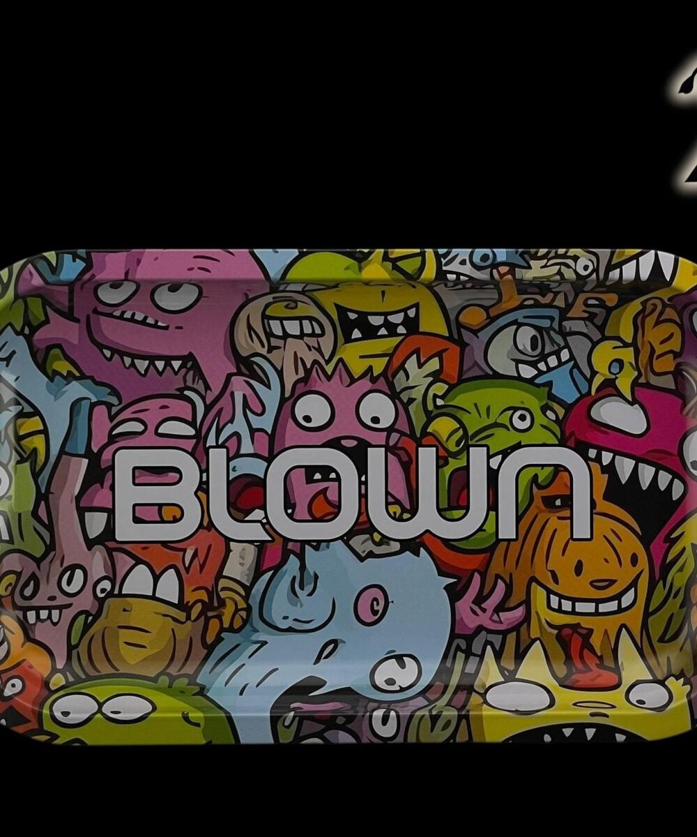 Alternative view of BLOWN GLASS: STEEL ROLLING TRAY