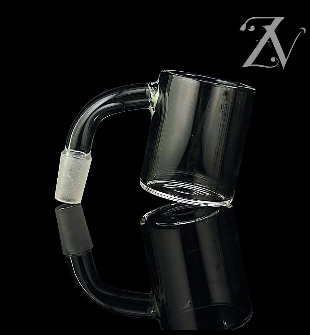 IRIDESCENT GLASS: BANGER ADAPTER PUFFCO PROXY ATTACHMENT - 14MM MALE 90 DEGREE