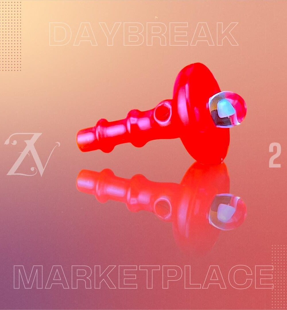 Alternative view of IRIDESCENT GLASS: UFO OPAL DAYBREAK MARKETPLACE PUFFCO PEAK PRO 3DXL JOYSTICK CAP