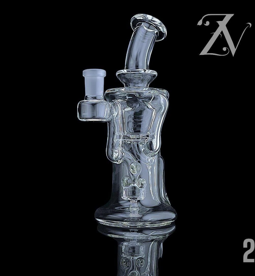 Alternative view of CHUBBY GLASS: CLEAR WITH DOTS GILL RECYCLER