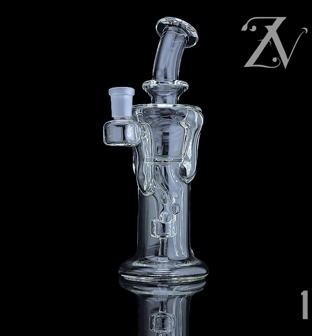 CHUBBY GLASS: CLEAR WITH DOTS GILL RECYCLER