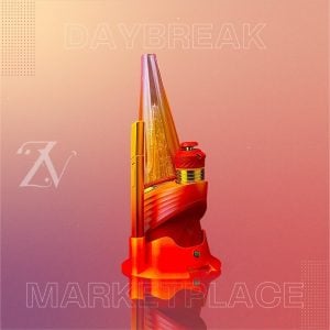 #6 - DAYBREAK HEADY BASE WITH 6MM BLACK OPAL AND HOT KNIFE HOLDER