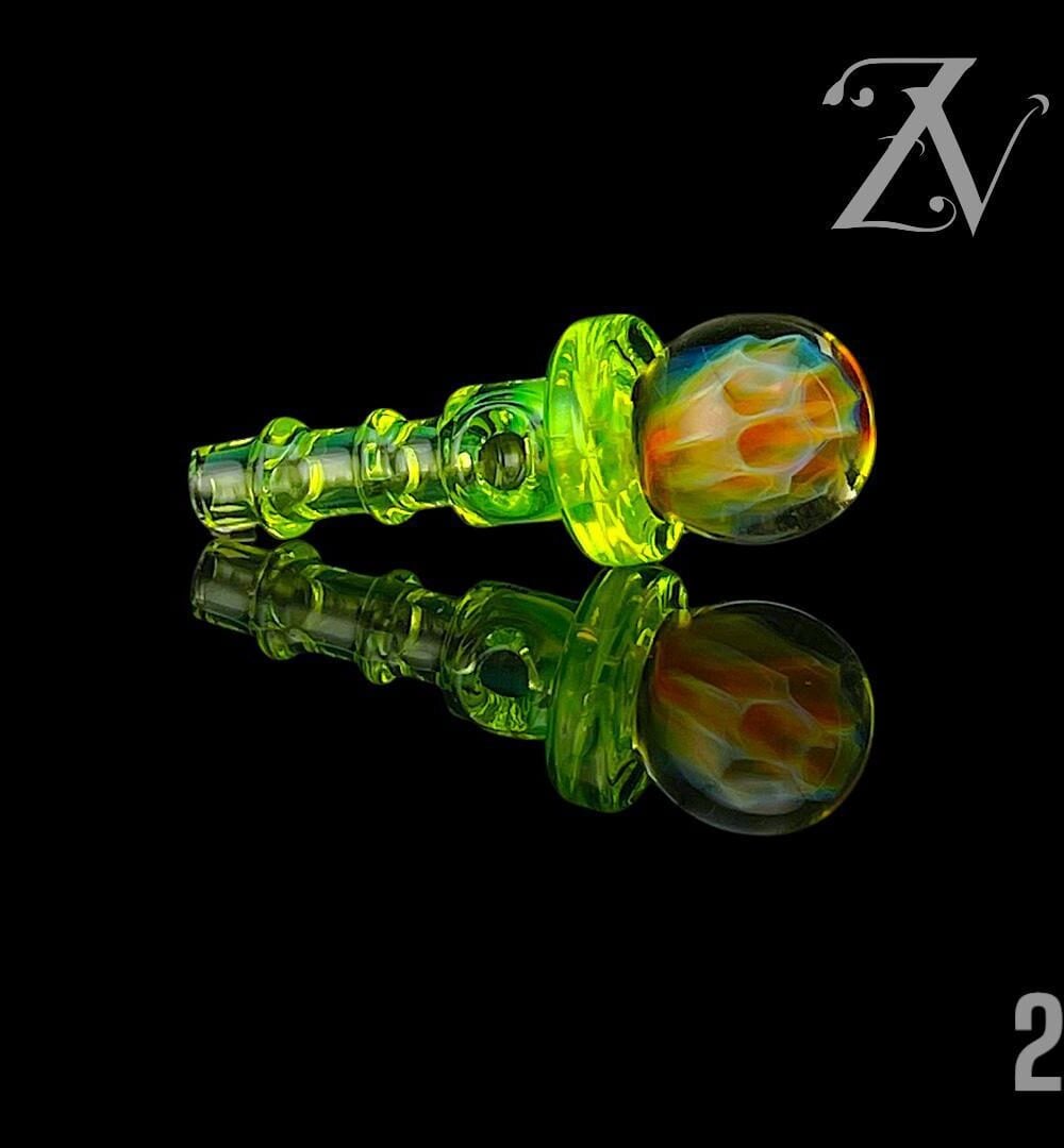 Alternative view of IRIDESCENT GLASS: COLORED MILLIE IMPLOSION PUFFCO PEAK PRO 3DXL JOYSTICK CAP