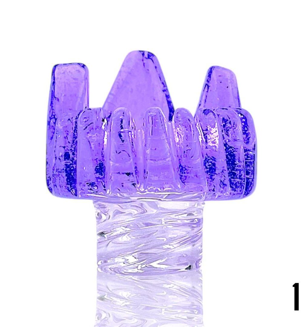 Alternative view of NIB GLASS: FULL COLOR CROWN 3DXL PUFFCO PEAK PRO SPINNER CAP