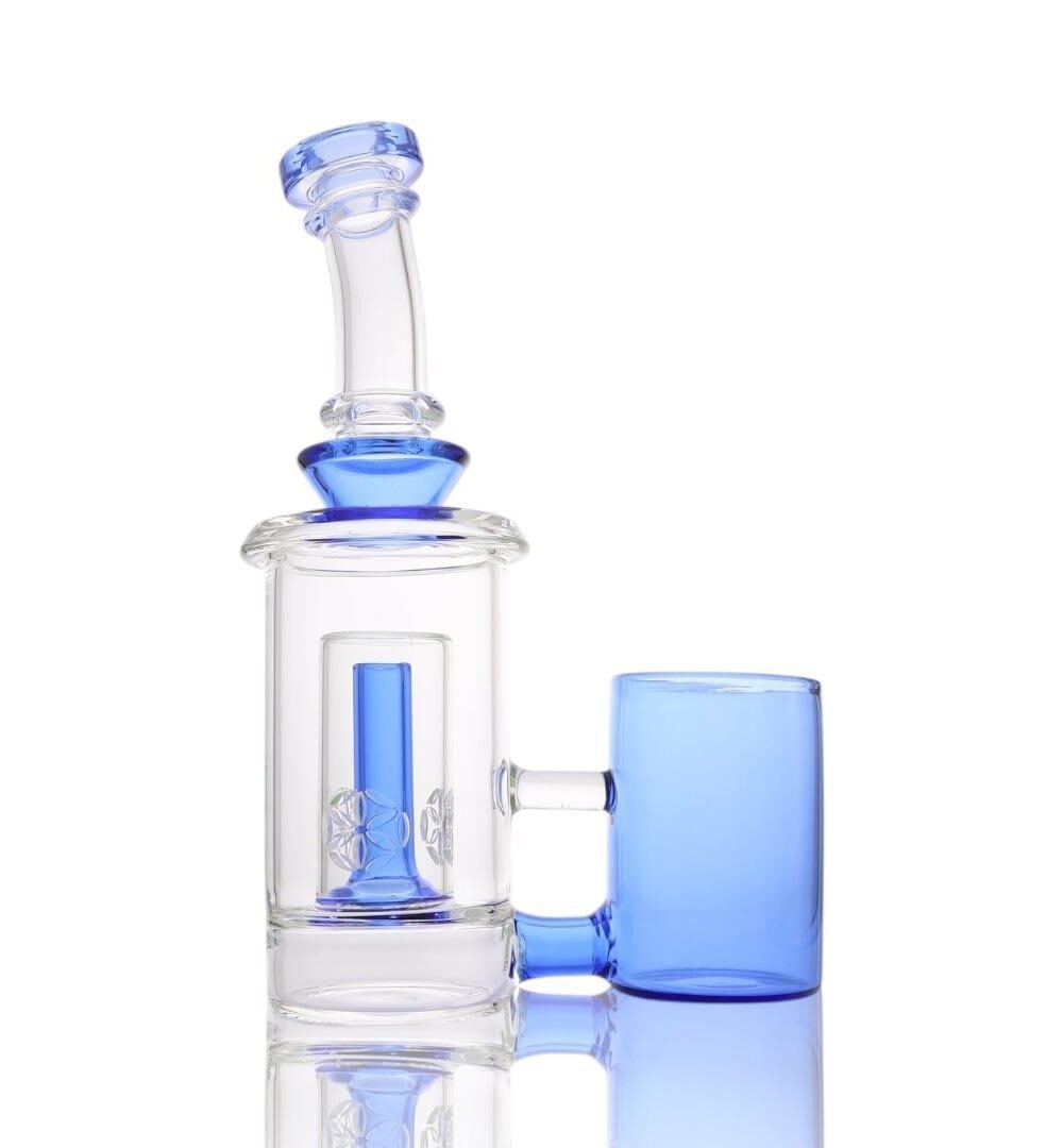 IRIDESCENT GLASS: SOL BUBBLER PUFFCO PROXY ATTACHMENT - ROYAL BLUE