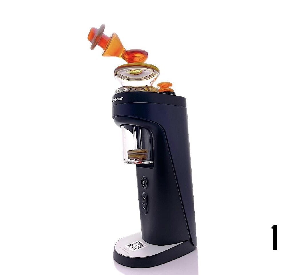 PADD GLASS: COLORED BUBBLER SET DR DABBER SWITCH 2 ATTACHMENT