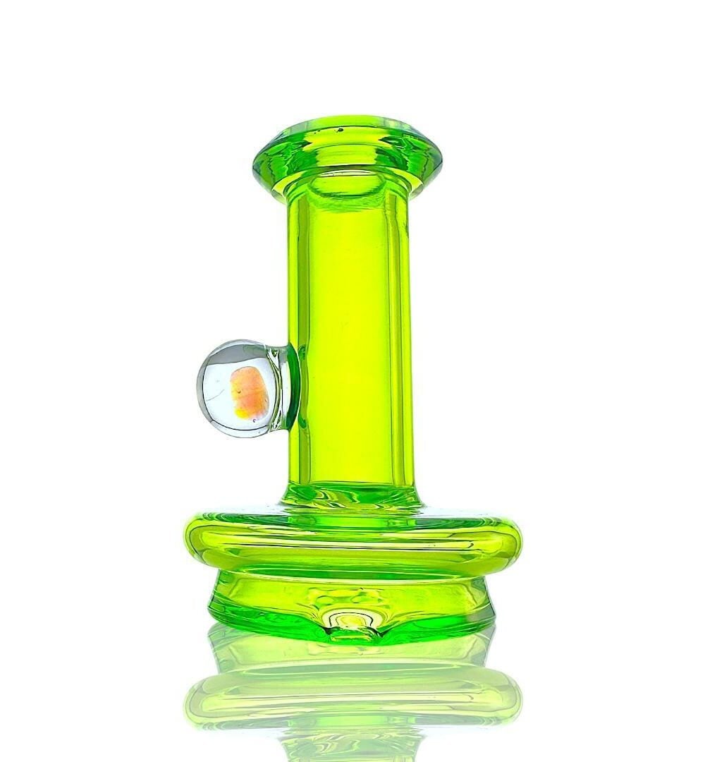 IRIDESCENT GLASS: OPAL DRY TOP PUFFCO PEAK ATTACHMENT - FULL LIME GREEN (PUFFCO)