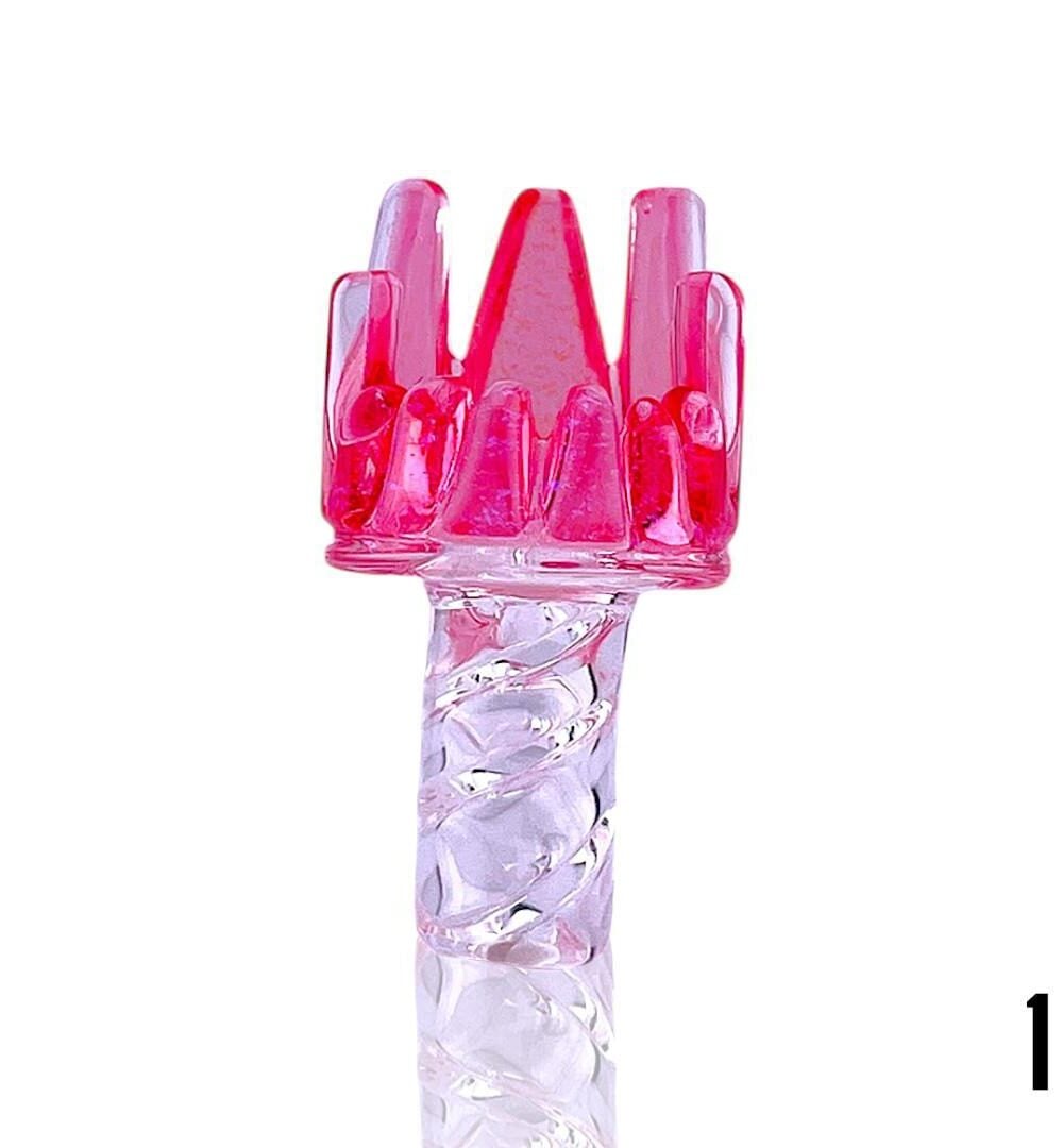 Alternative view of NIB GLASS: DICHRO CROWN DR DABBER SWITCH 2 SPINNER CAP