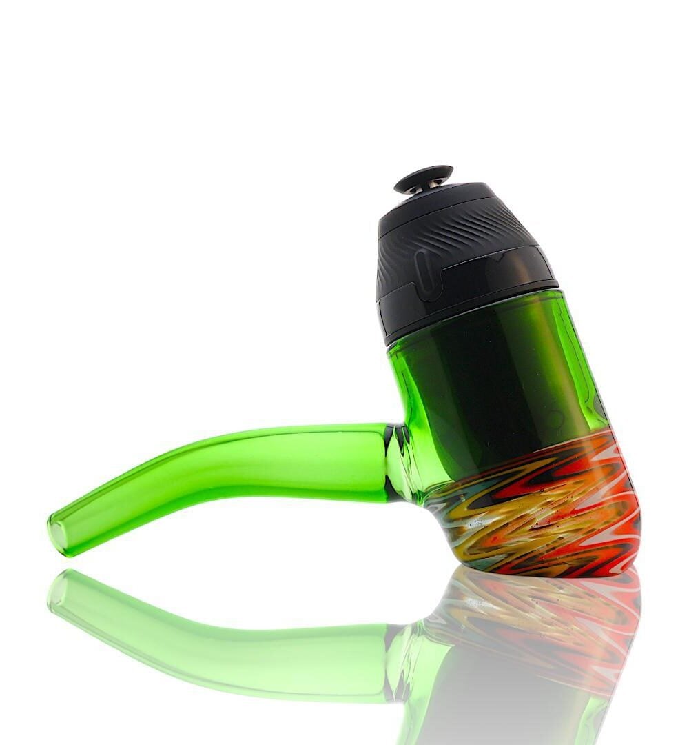 Alternative view of IRIDESCENT GLASS: SOLID WIGWAG PUFFCO PROXY ATTACHMENT