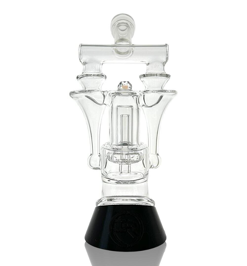 IRIDESCENT GLASS: RBR SQUARED PUFFCO PEAK ATTACHMENT - RBR SQUARED FACETED OPAL