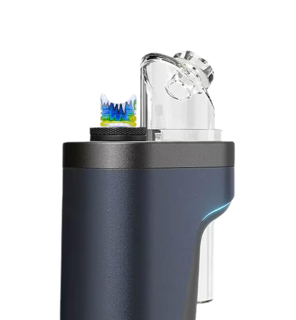 NIB GLASS: FULL COLOR PISTON DR DABBER SWITCH 2 SPINNER CAP