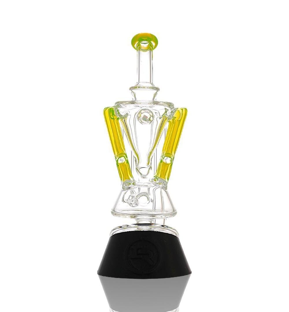 IRIDESCENT GLASS: SUPERIOR QUADCR PUFFCO PEAK ATTACHMENT - LE FACETED LIME CANDY