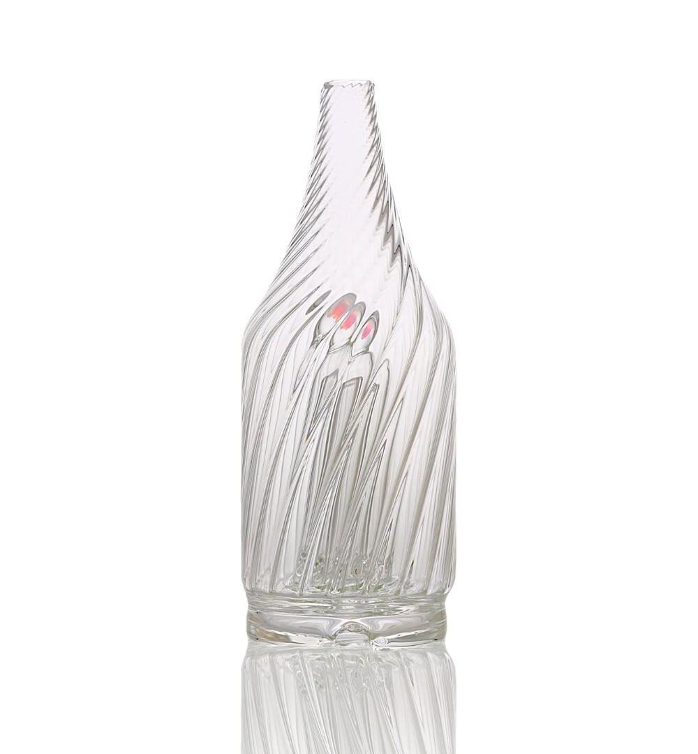 IRIDESCENT GLASS: SPIRAL BOTTLE PUFFCO PEAK ATTACHMENT
