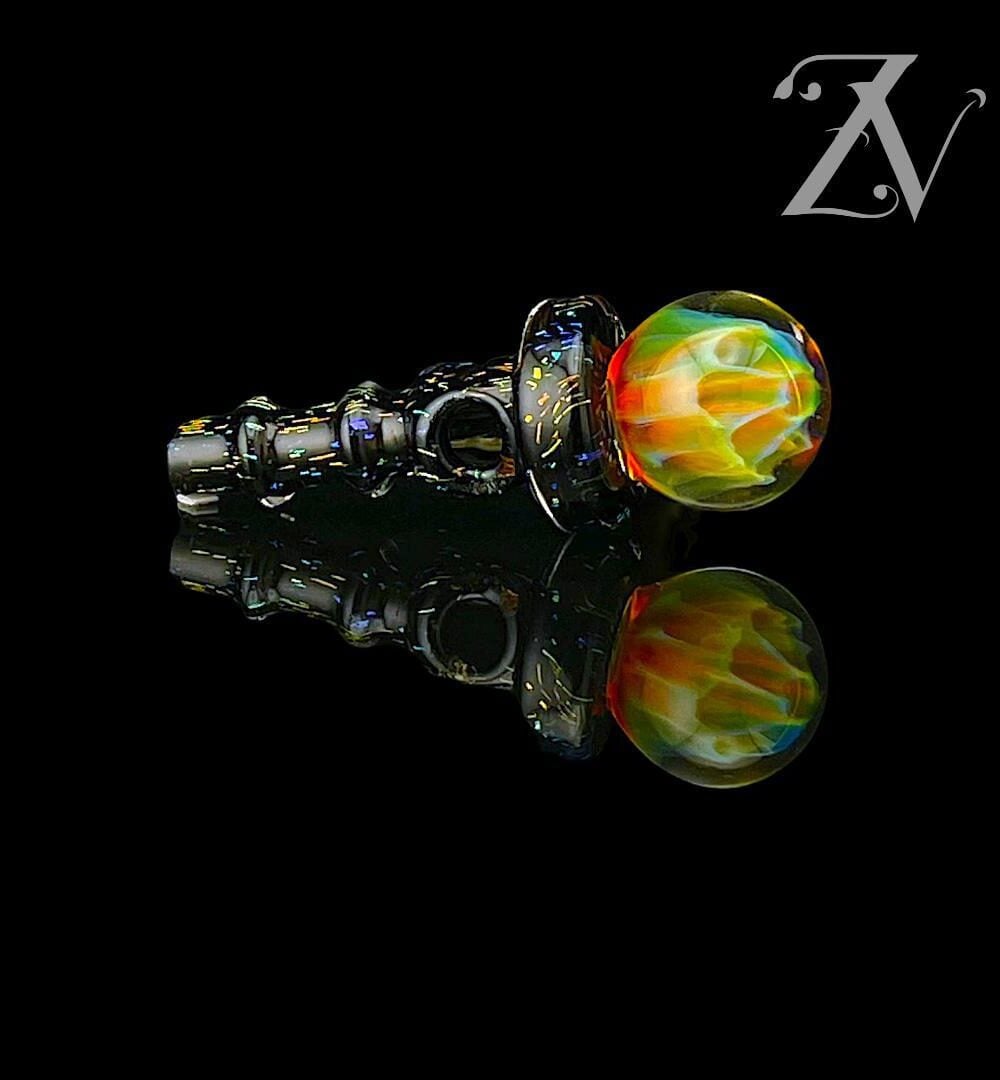 IRIDESCENT GLASS: DICHRO MILLIE IMPLOSION PUFFCO PEAK PRO 3DXL JOYSTICK CAP