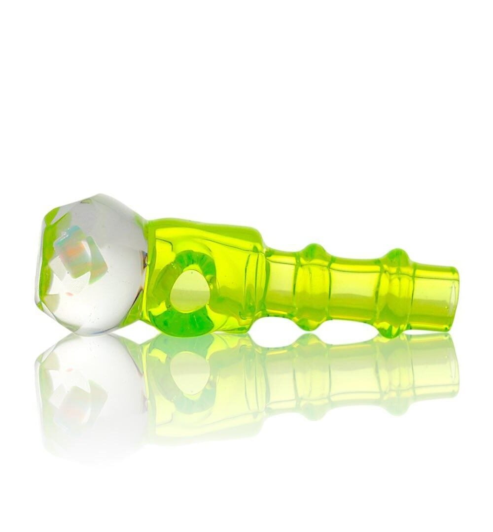 IRIDESCENT GLASS: FACETED PUFFCO PEAK PRO 3DXL JOYSTICK CAP - #5 - SLYME