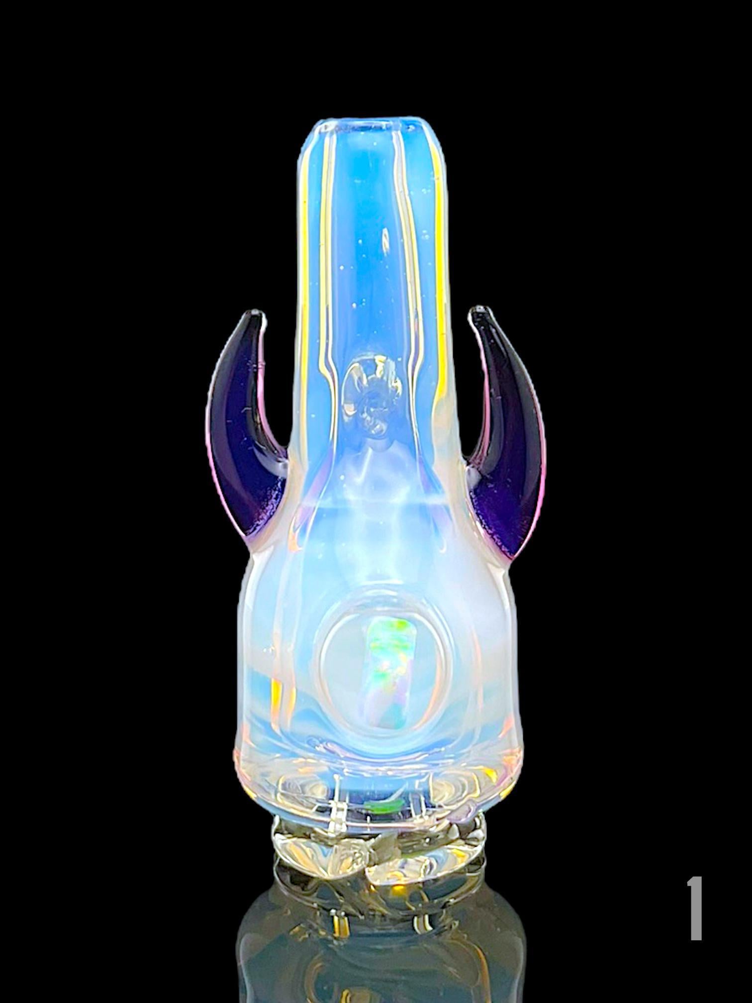 MAGIZLE GLASS: FULL COLOR DOUBLE HORN PIVOT MOUTHPIECE - Image 2
