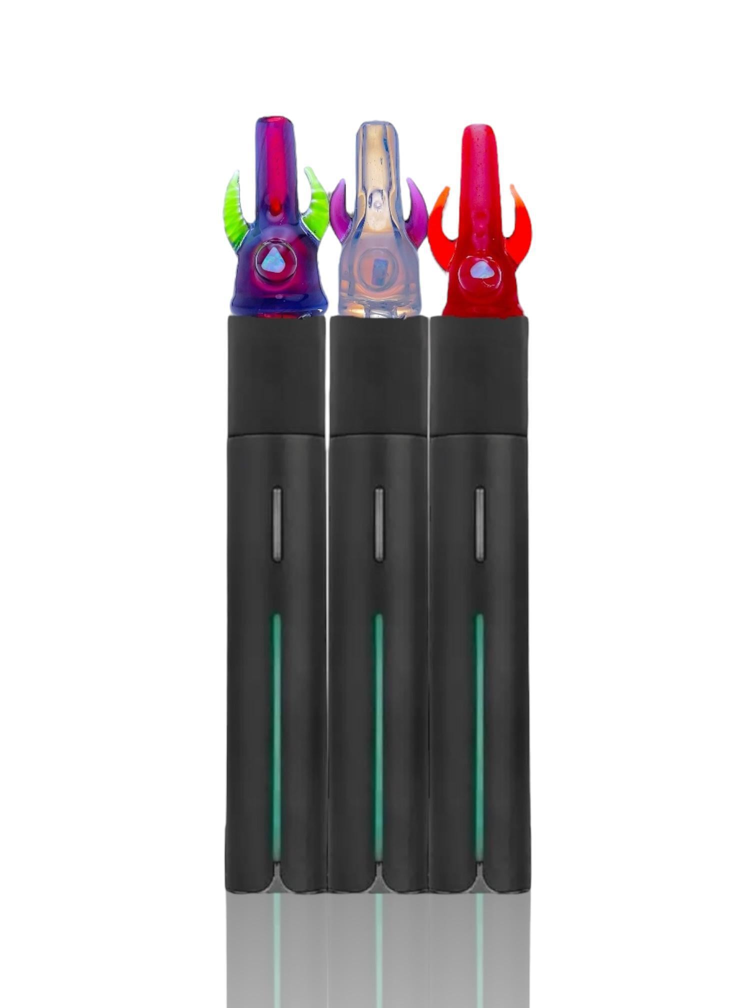 MAGIZLE GLASS: FULL COLOR DOUBLE HORN PIVOT MOUTHPIECE