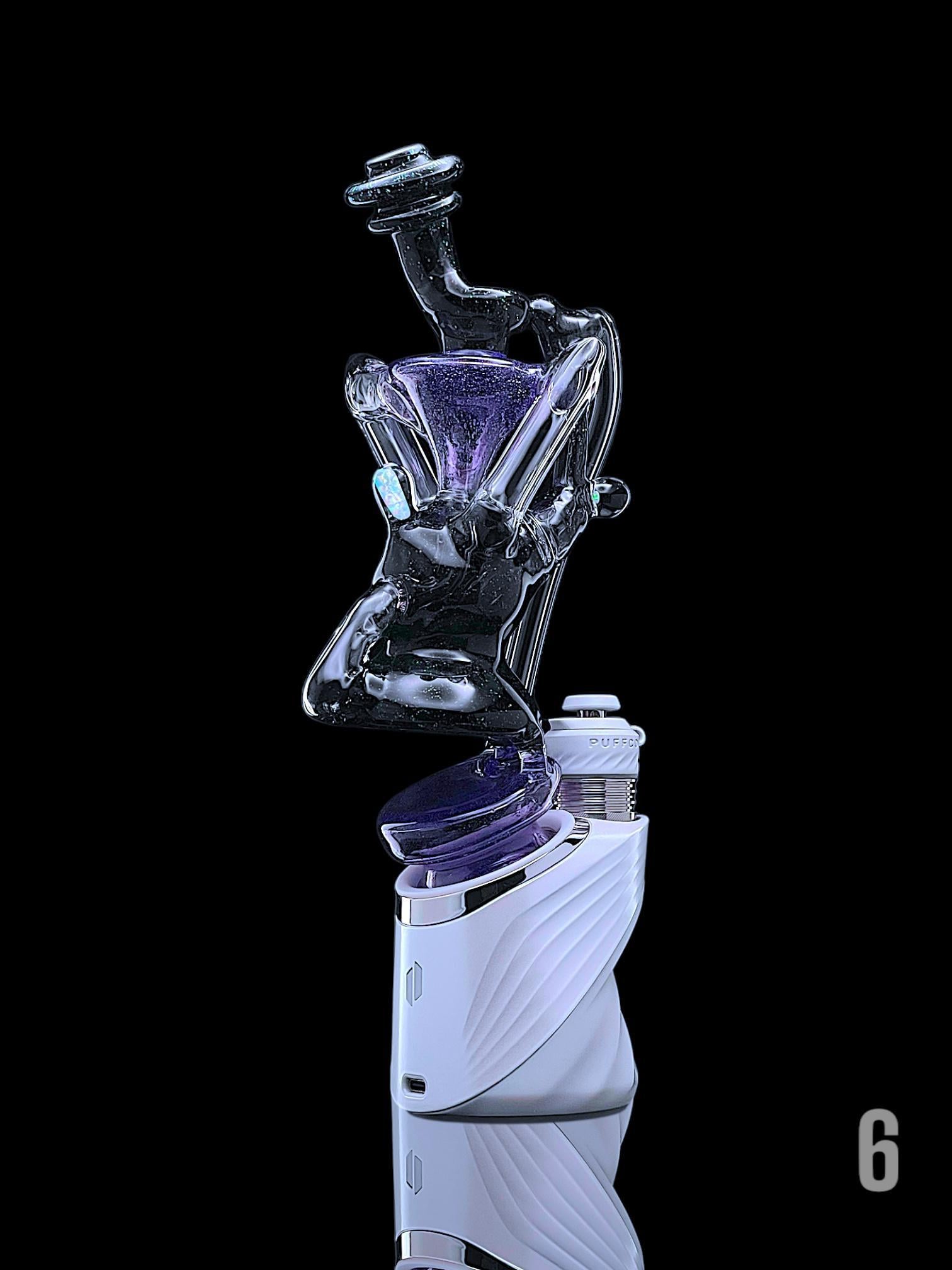 JF GLASS: HEADY WISHBONE RECYCLER PUFFCO PEAK ATTACHMENT - Image 8