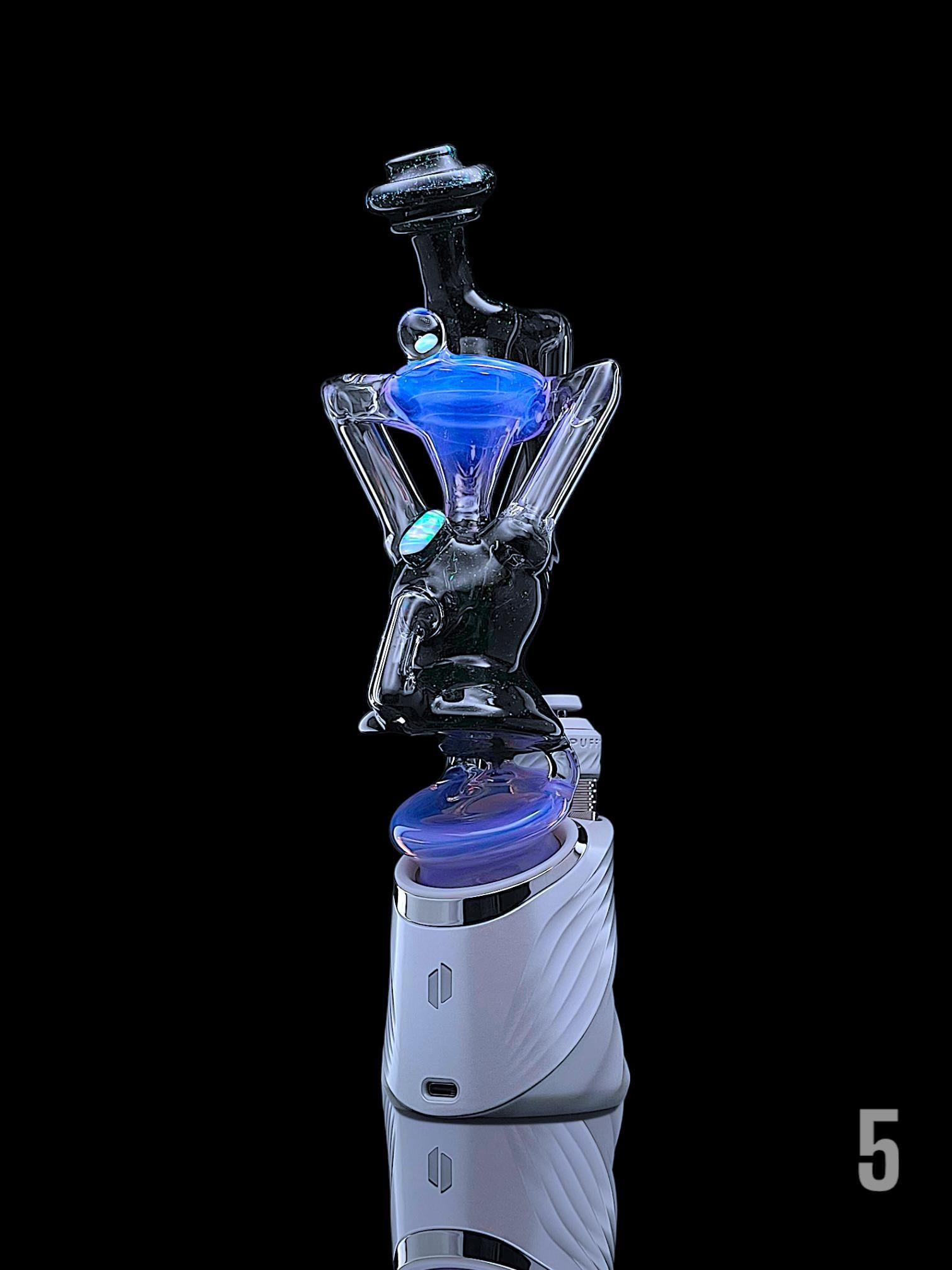 JF GLASS: HEADY WISHBONE RECYCLER PUFFCO PEAK ATTACHMENT - Image 6