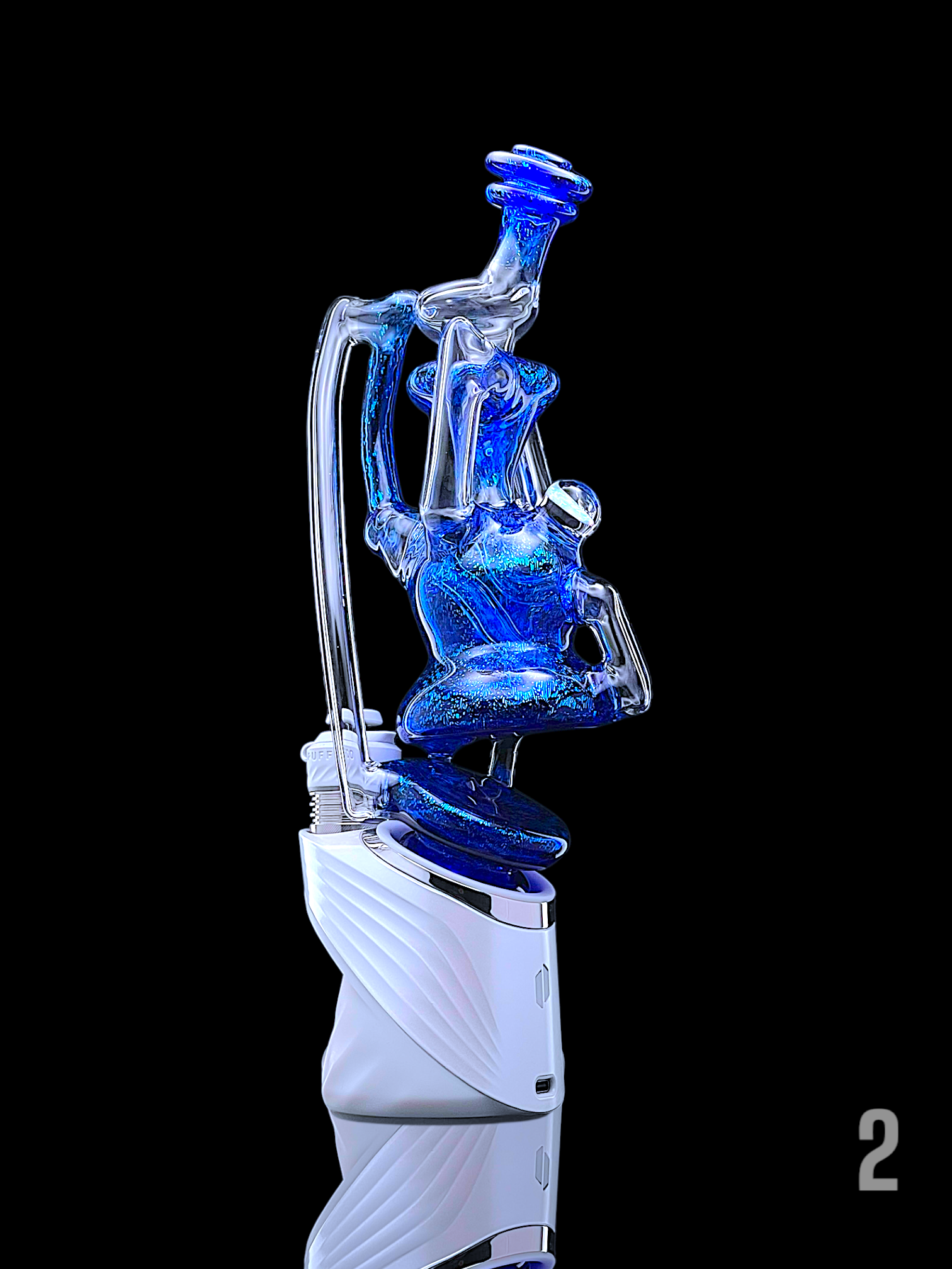 JF GLASS: HEADY WISHBONE RECYCLER PUFFCO PEAK ATTACHMENT - Image 3