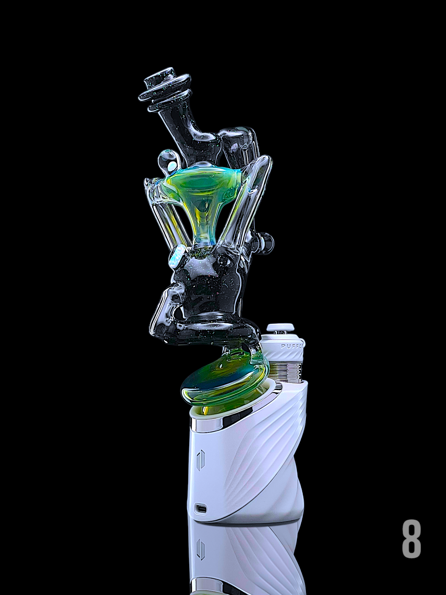 JF GLASS: HEADY WISHBONE RECYCLER PUFFCO PEAK ATTACHMENT - Image 12