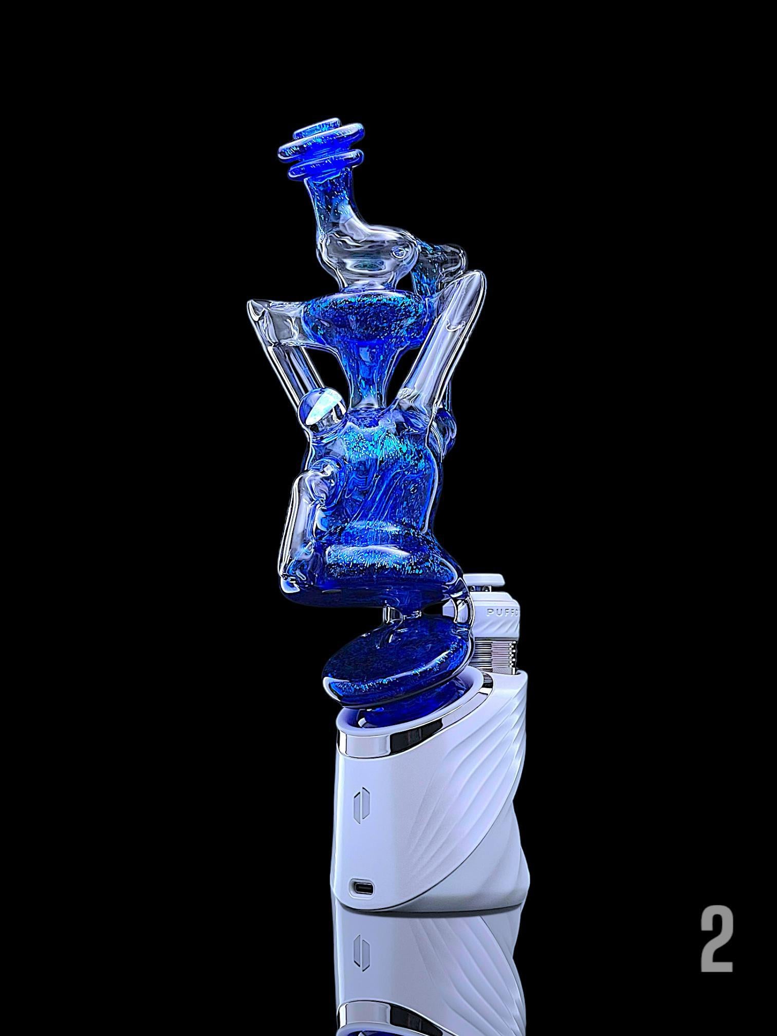 JF GLASS: HEADY WISHBONE RECYCLER PUFFCO PEAK ATTACHMENT - Image 2