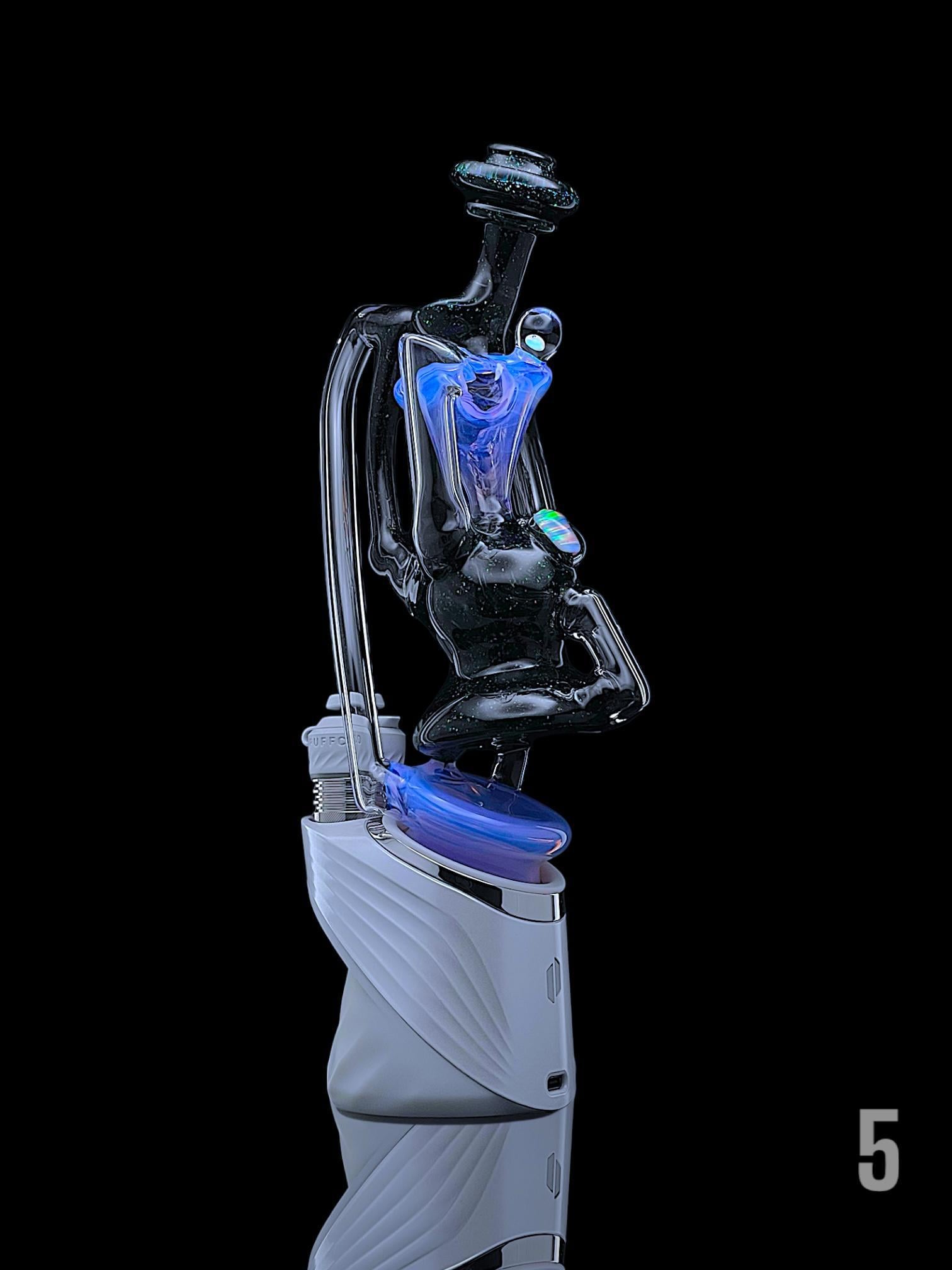 JF GLASS: HEADY WISHBONE RECYCLER PUFFCO PEAK ATTACHMENT - Image 7