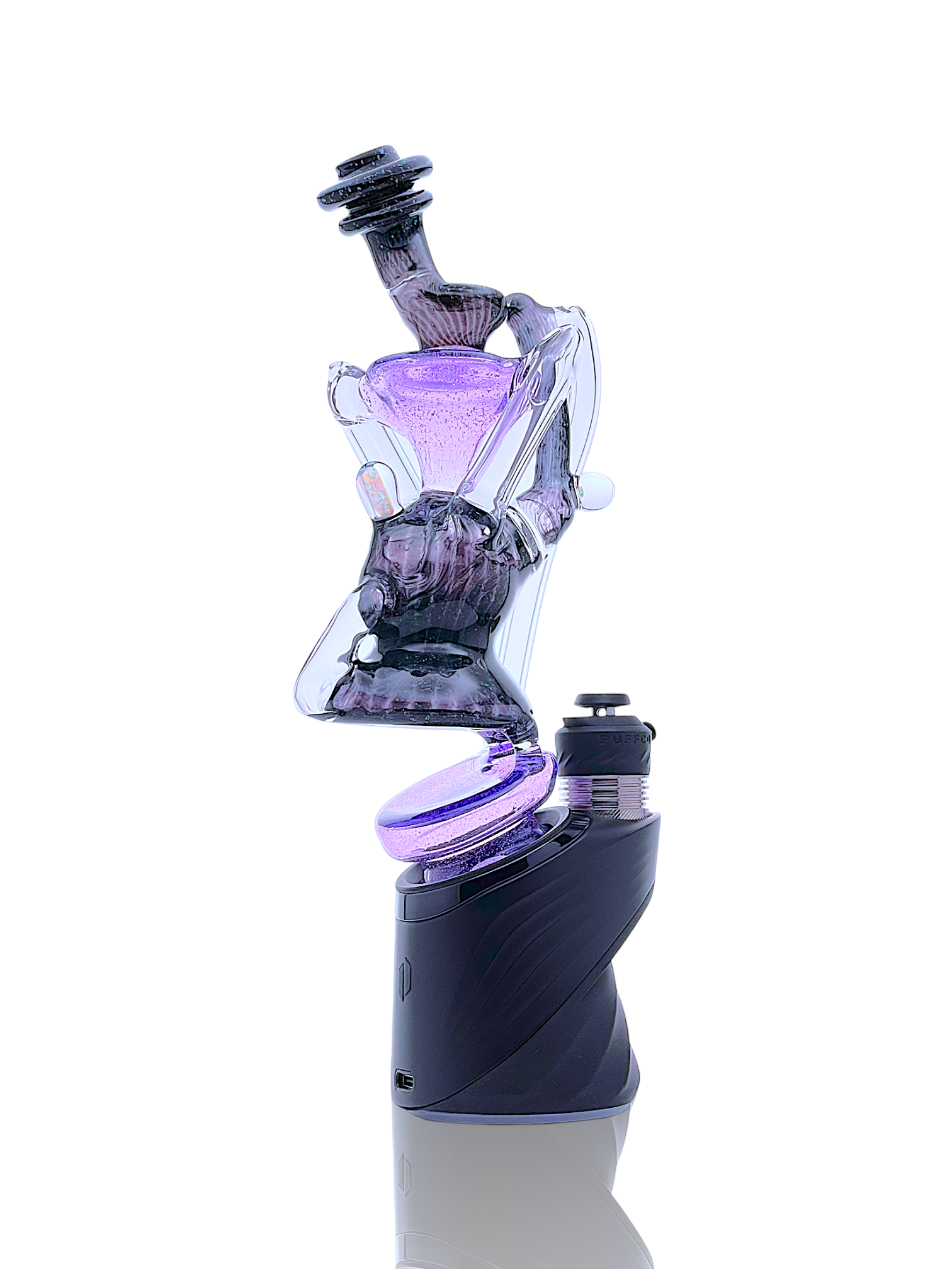 JF GLASS: HEADY WISHBONE RECYCLER PUFFCO PEAK ATTACHMENT