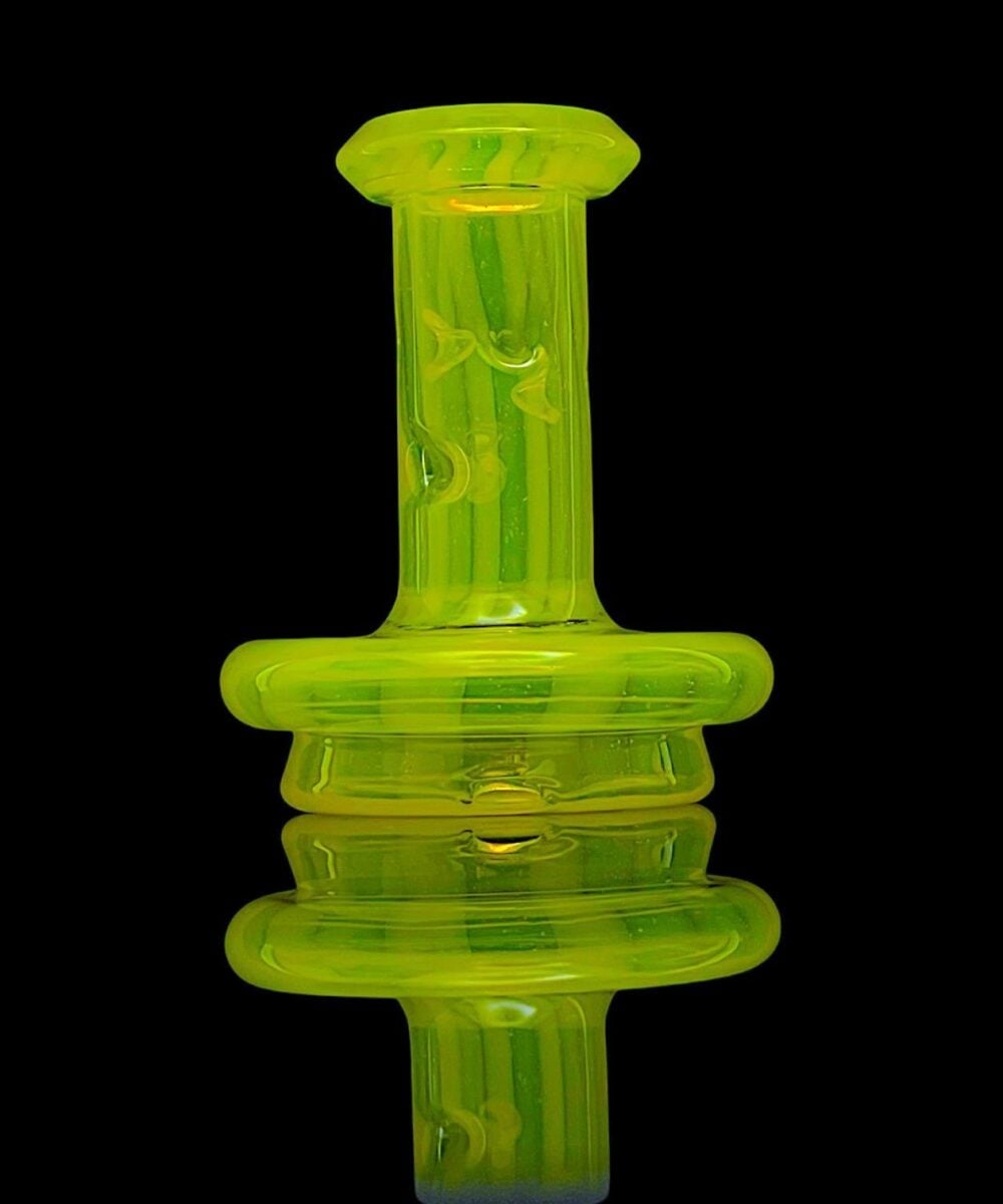 IRIDESCENT GLASS: SUPERIOR DRY COOLING PUFFCO PEAK ATTACHMENT - LEMON CANDY