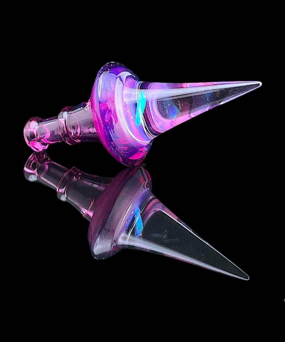 Alternative view of ONE TRICK PONY GLASS: SPIKE OPAL PUFFCO NEW PEAK/NEW PROXY JOYSTICK CAP