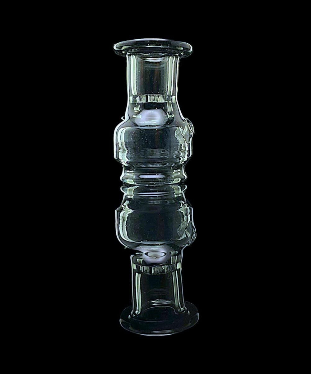 IRIDESCENT GLASS: PIVVY PUFFCO PIVOT MOUTHPIECE - #4 - TEAL BLACK