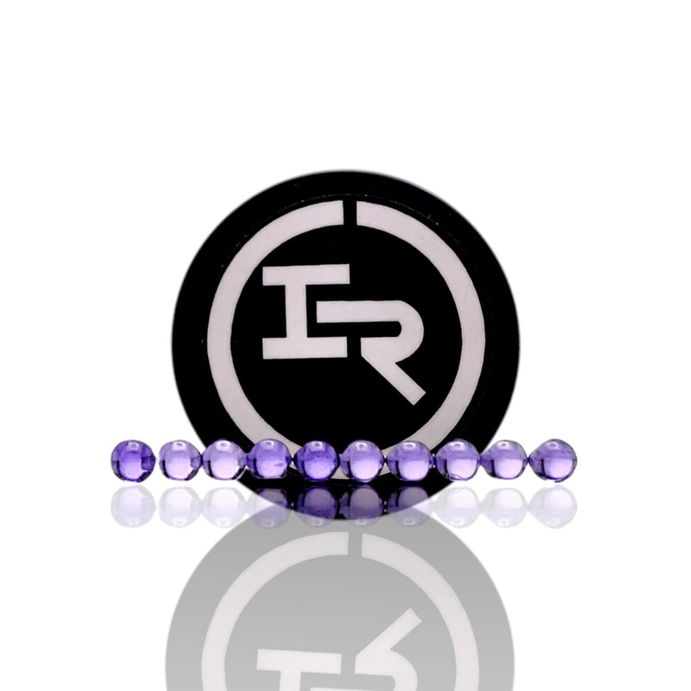 IRIDESCENT GLASS: 3MM SAPPHIRE PEARLS 10PK ASSORTED WITH FREE JAR - Image 2