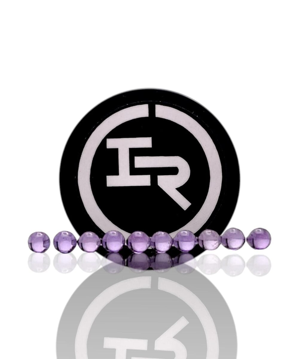 IRIDESCENT GLASS: 3MM SAPPHIRE PEARLS 10PK ASSORTED WITH FREE JAR - 3MM LIGHT PURPLE SAPPHIRE 10PK