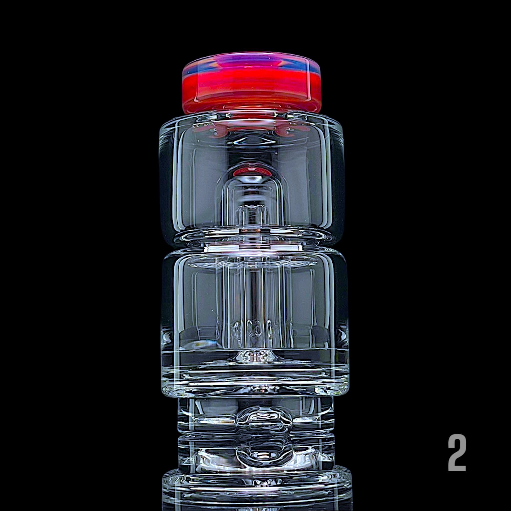 SPIDER GLASS: CENTER CUT ACCENTED PUFFCO PEAK GLASS ATTACHMENT - Image 3