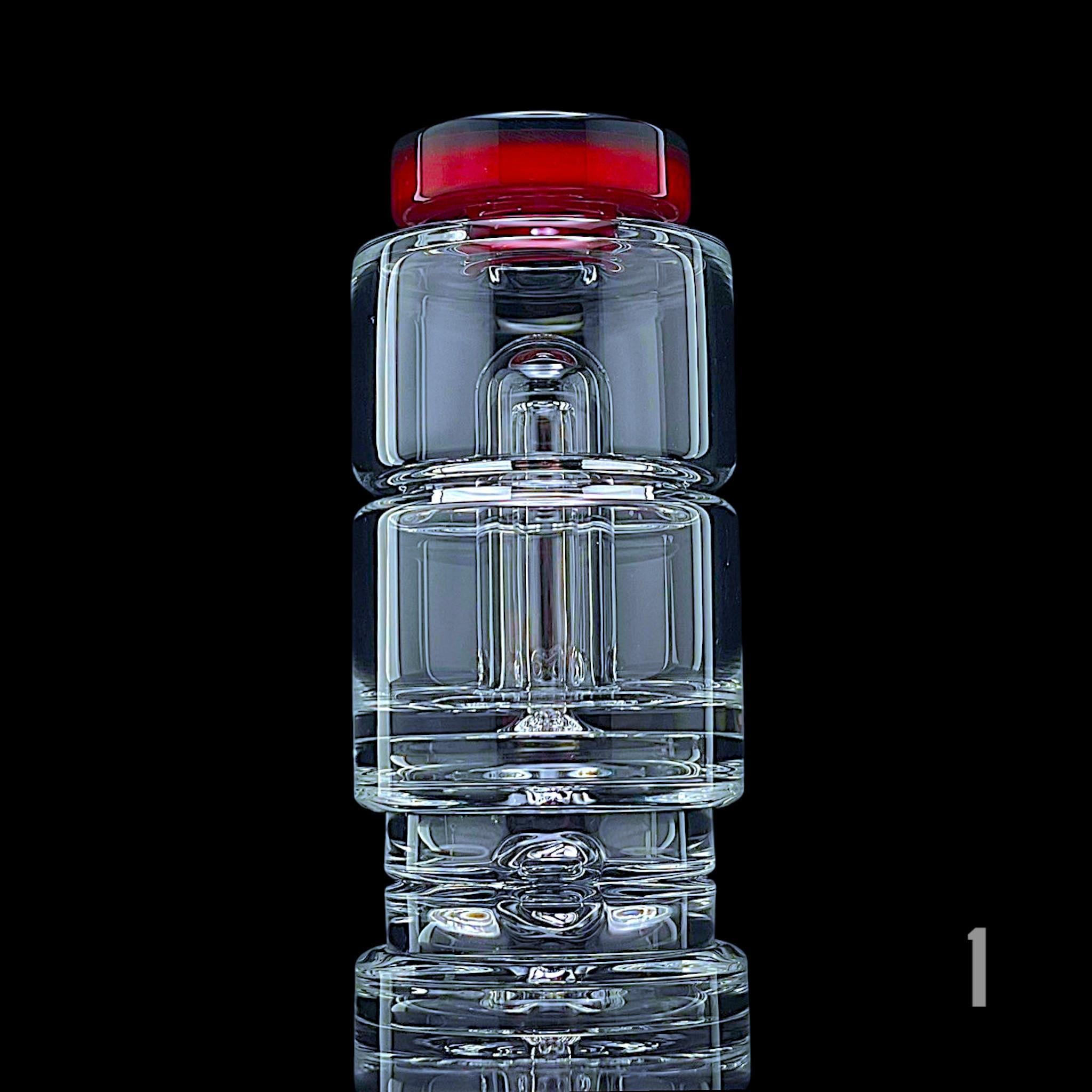 SPIDER GLASS: CENTER CUT ACCENTED PUFFCO PEAK GLASS ATTACHMENT - Image 2