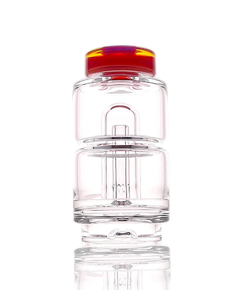 SPIDER GLASS: CENTER CUT ACCENTED PUFFCO PEAK GLASS ATTACHMENT